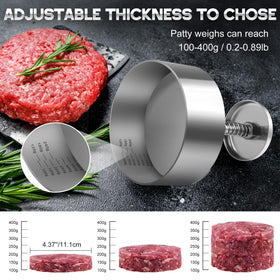 ASJIADE burger press dishwasher-safe with detachable components.