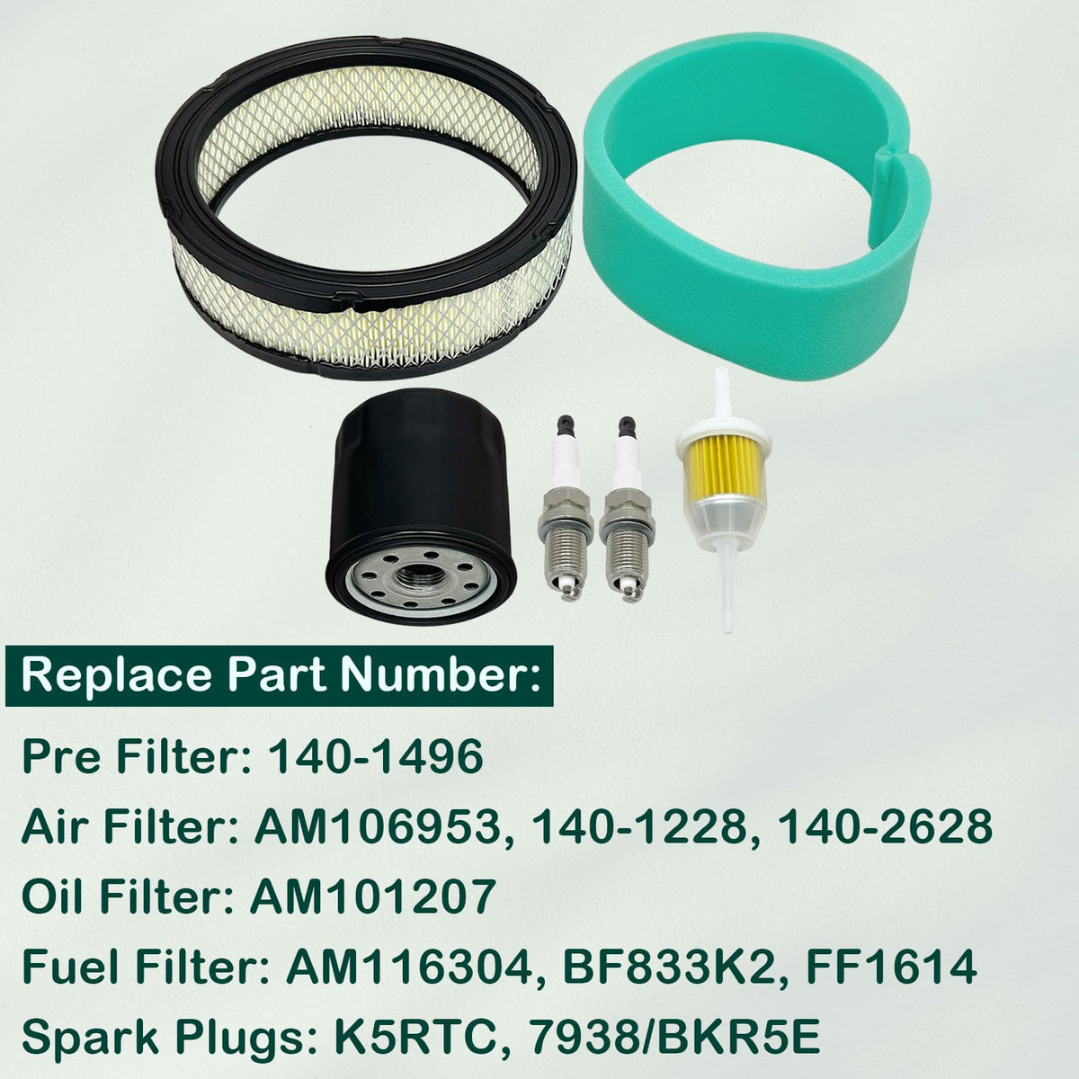 ASKALL AM106953 air filter keeps intake clean for smoother mowing.