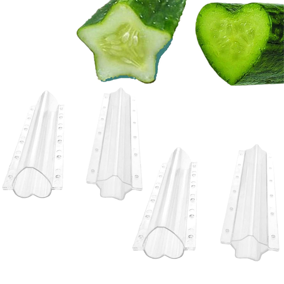 ASkinds star-heart cucumber mold set for decorative vegetables