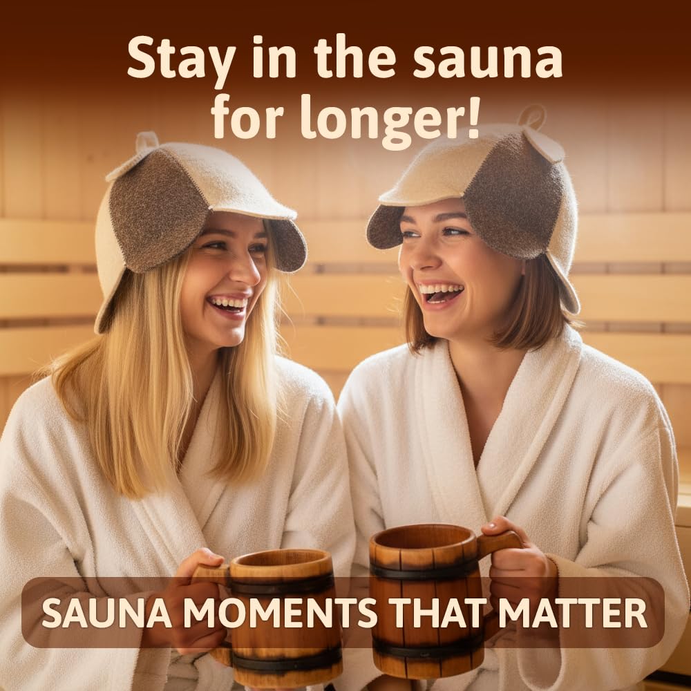 ASKOLD sauna accessory, wool hat gift idea for sauna lovers.