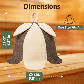 ASKOLD wool sauna hat closeup, wool felt texture for cozy sauna sessions.