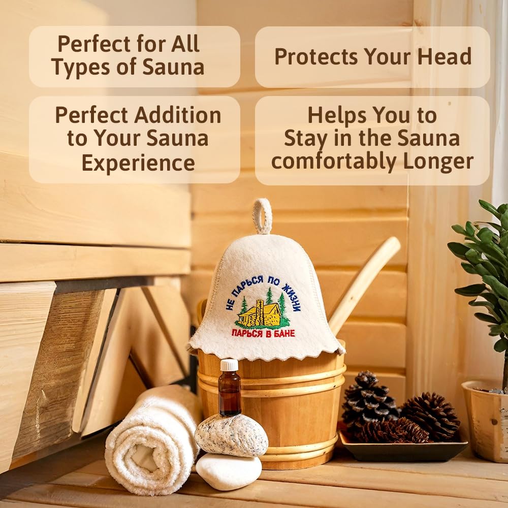 ASKOLD wool sauna hat gift-ready packaging for sauna lovers