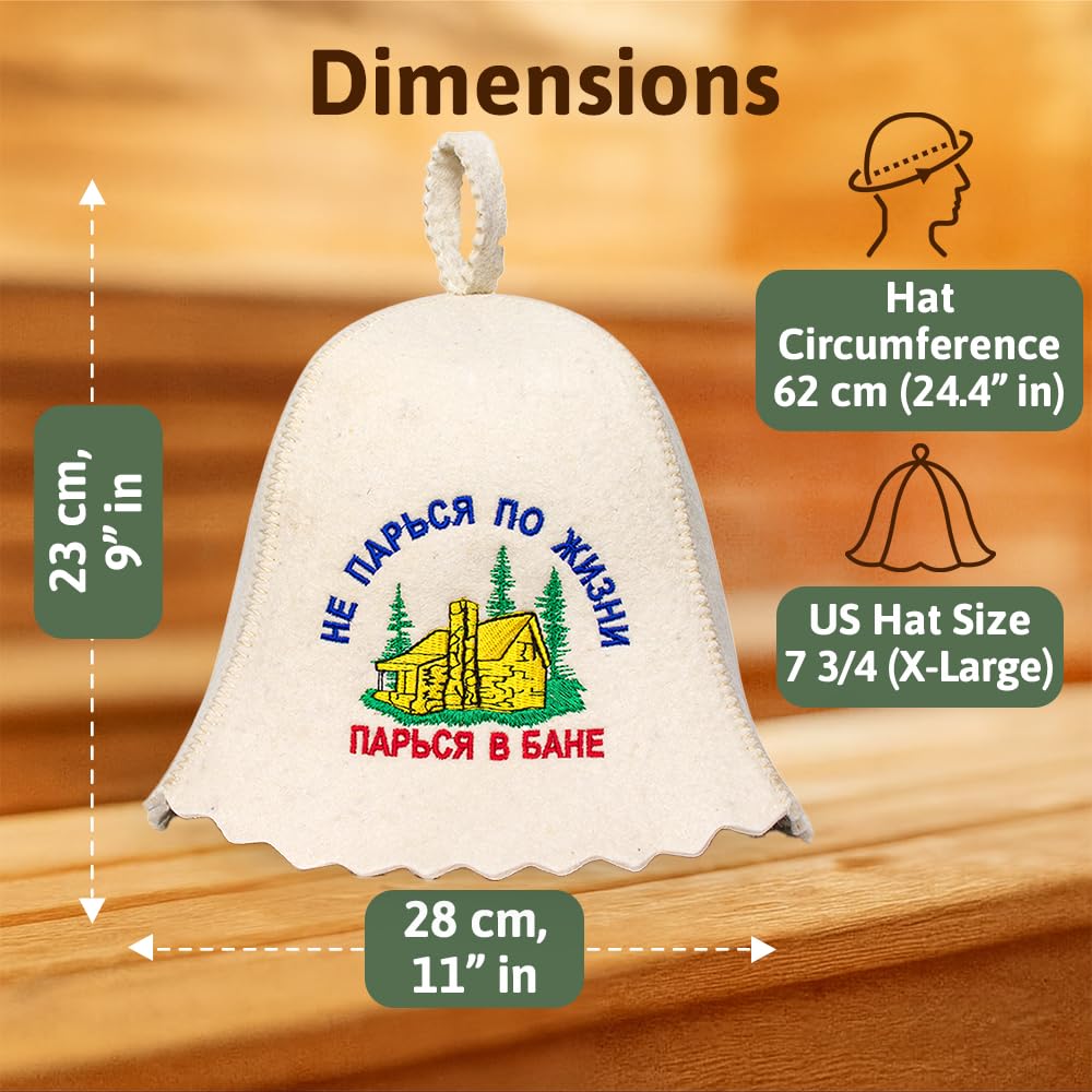 ASKOLD wool sauna hat on a man shows practical heat management