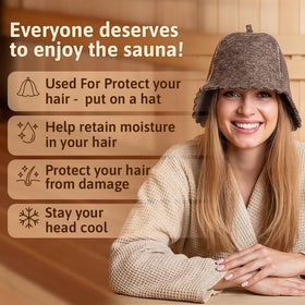 ASKOLD Wool Sauna Hat gray inside-material close-up shows warm, durable felt