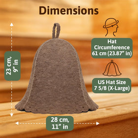 ASKOLD Wool Sauna Hat gray on-hair wear demonstrates hair protection in heat