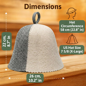 ASKOLD wool sauna hat fabric closeup shows 100% Finnish wool texture