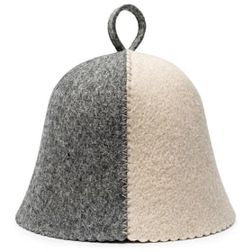 ASKOLD wool sauna hat front view protects hair from heat and enhances comfort