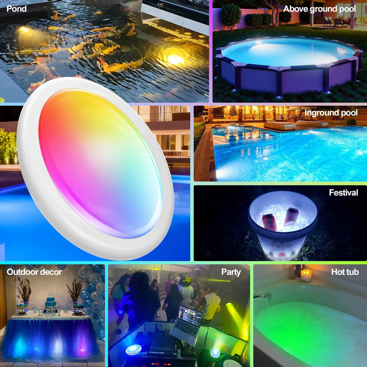 Askyli pool lights withstand depths and cold with IP68 waterproof design.