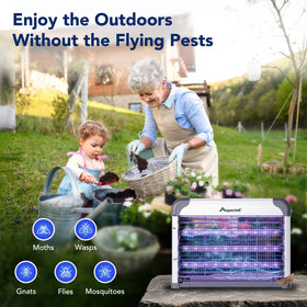 Aspectek dual-wavelength attraction shows wider pest reach in living spaces.