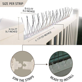 Aspectek pre-assembled spikes simplify quick rooftop installation.