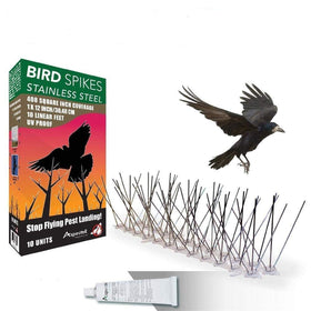 Aspectek stainless-steel prongs on a 10ft spike kit provide durable outdoor protection.