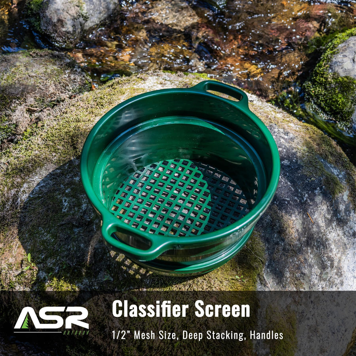 ASR Outdoor Deep Stacking green color resists wear in outdoor setups.