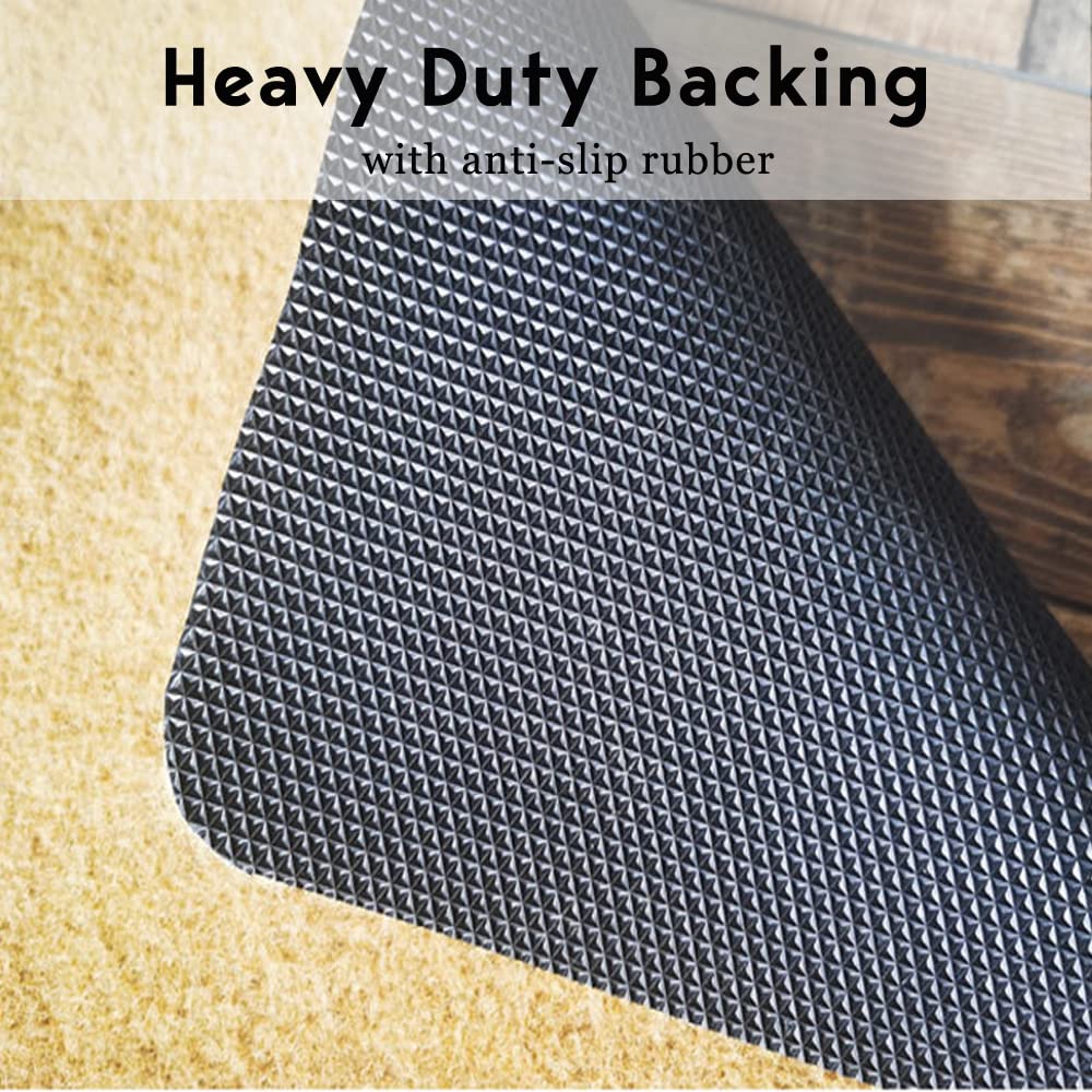 Assaoy easy-clean coir mat simple to shake, sweep, or hose