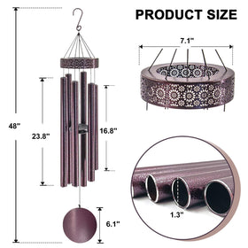 ASTARIN six-tube wind chimes with heavy tubes for richer resonance.