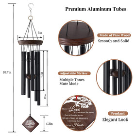 ASTARIN 6 tuned aluminum tubes deliver soothing melodies on breeze