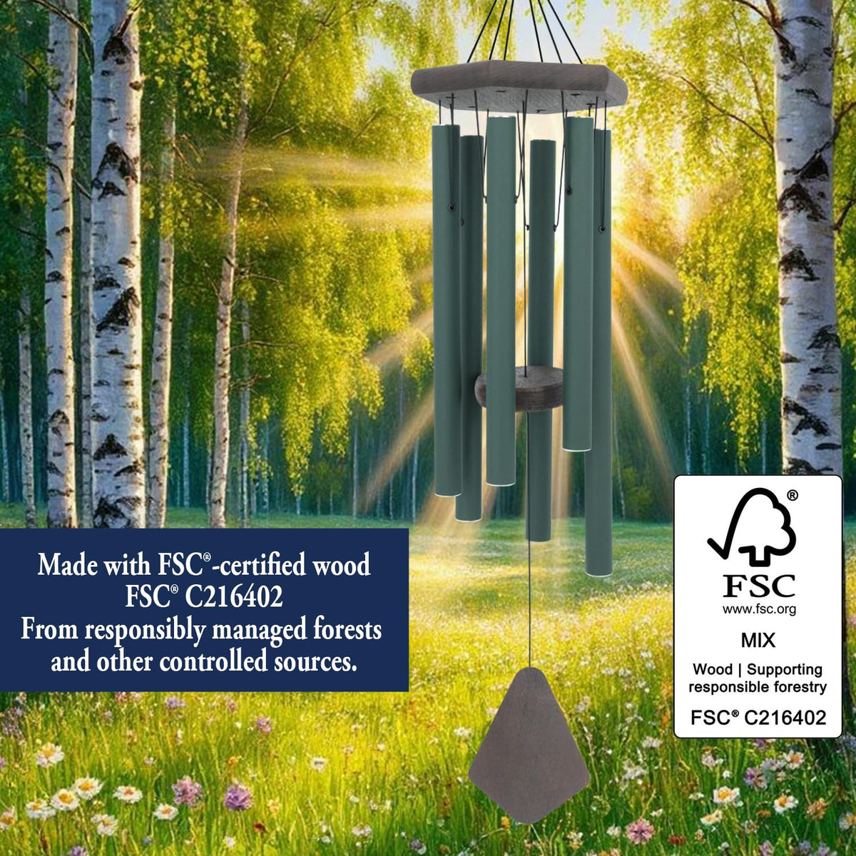 ASTARIN aluminum tubes black matte wind chimes deliver clear, resonant tones.