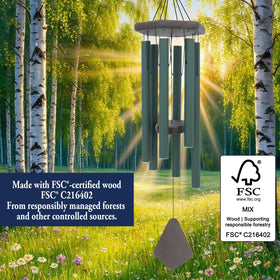 ASTARIN aluminum tubes black matte wind chimes deliver clear, resonant tones.