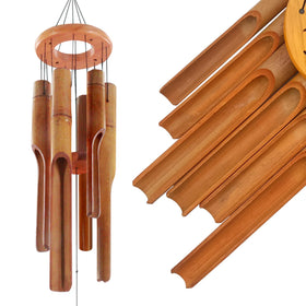 ASTARIN bamboo wind chimes for outdoor use, 32-inch length for a calming garden ambiance.