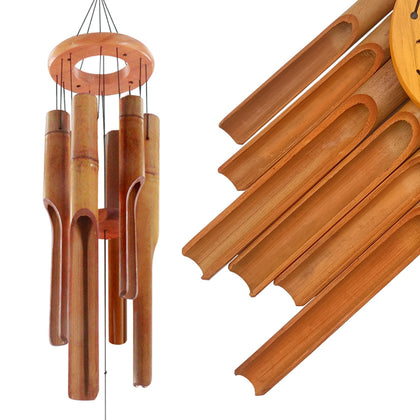 ASTARIN bamboo wind chimes for outdoor use, 32-inch length for a calming garden ambiance.