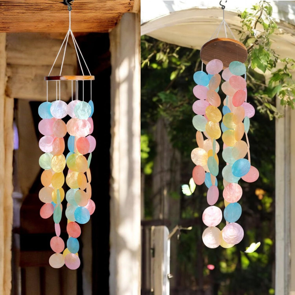 ASTARIN Capiz wind chime makes a thoughtful gift for occasions