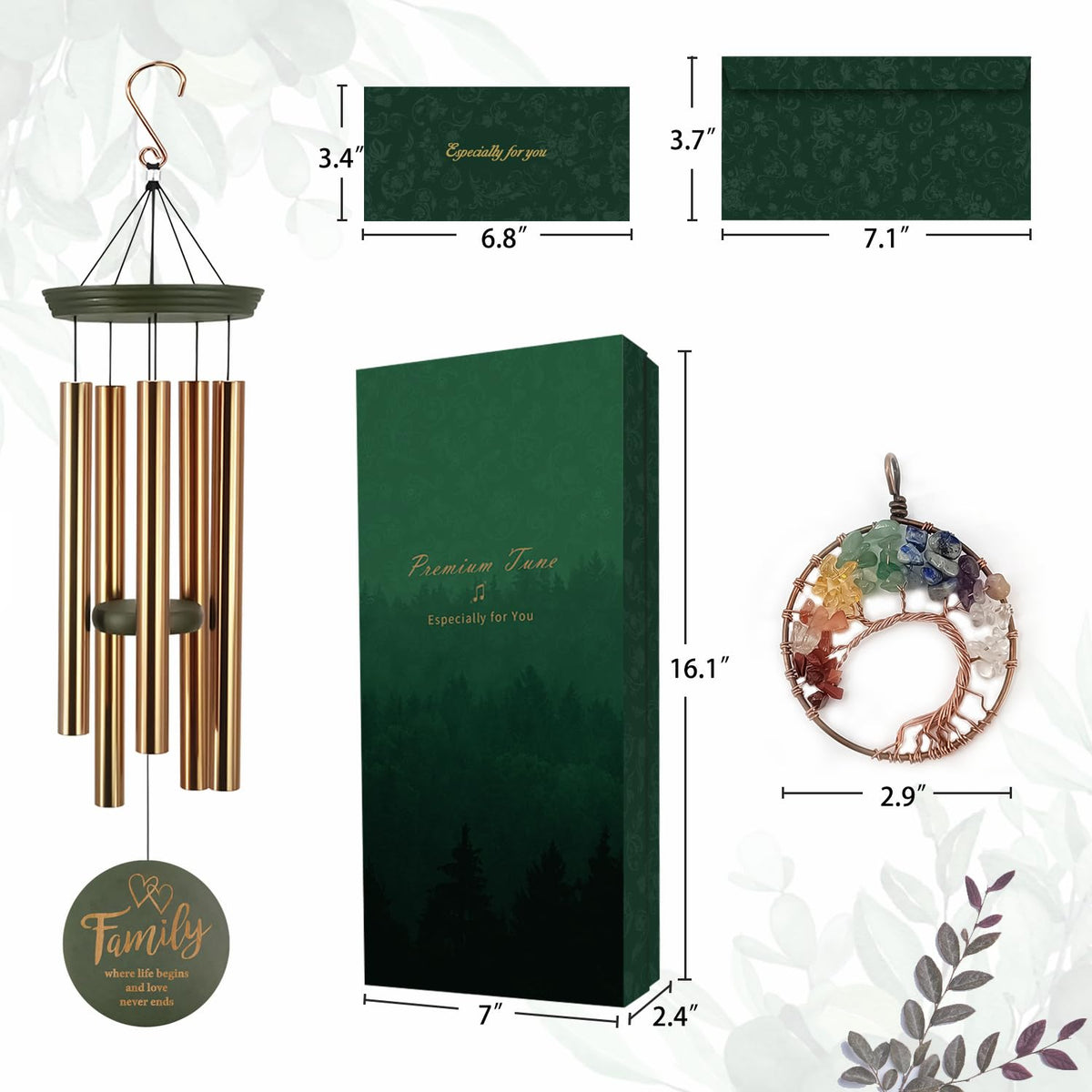 ASTARIN wind chimes crafted from FSC-certified wood for sustainable decor