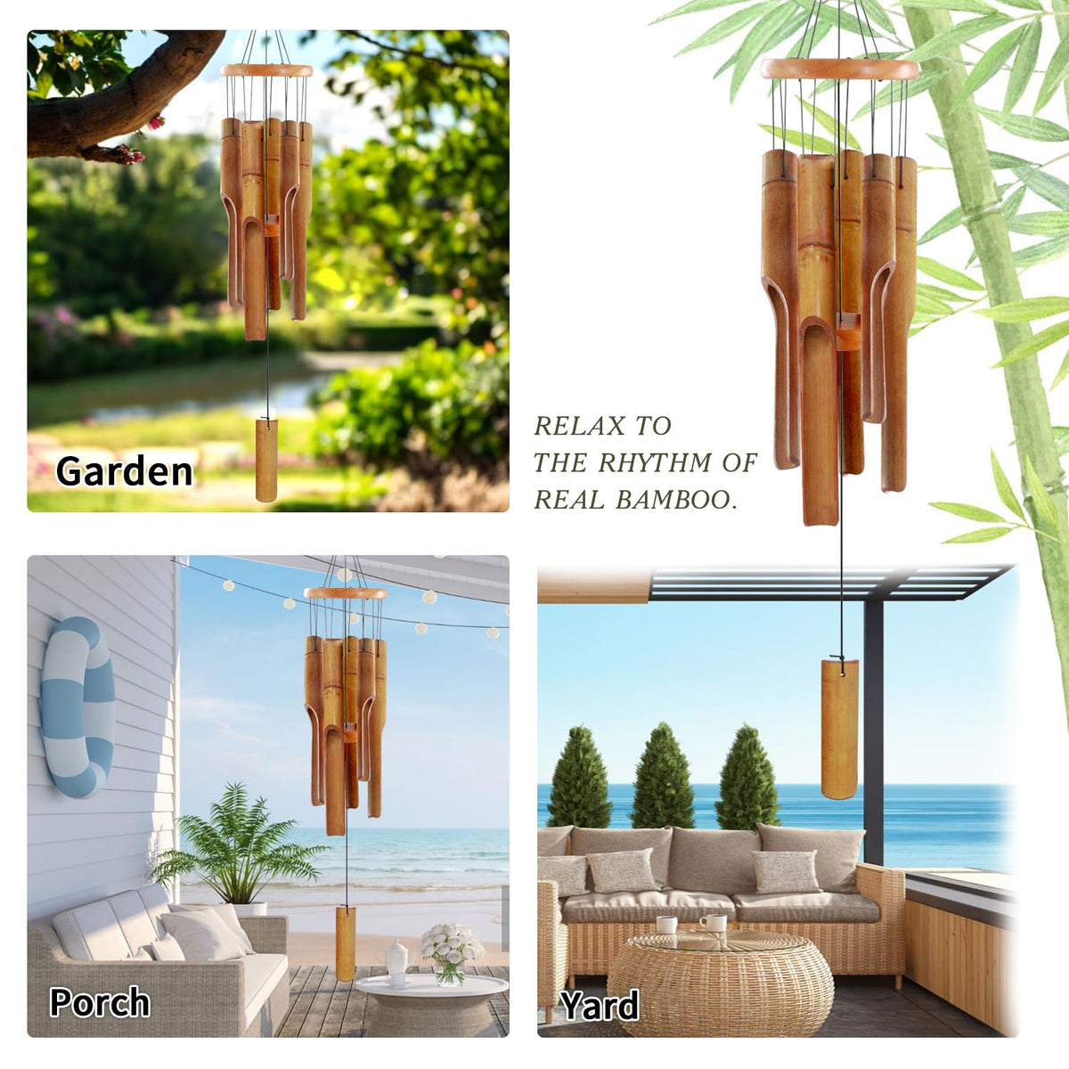 ASTARIN garden patio wind chime adds decorative charm with tranquil sound.