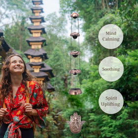 ASTARIN copper wind chime is easy to hang with nylon cord for lasting beauty.