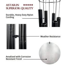 ASTARIN memorial wind chimes in gift box with blank card.