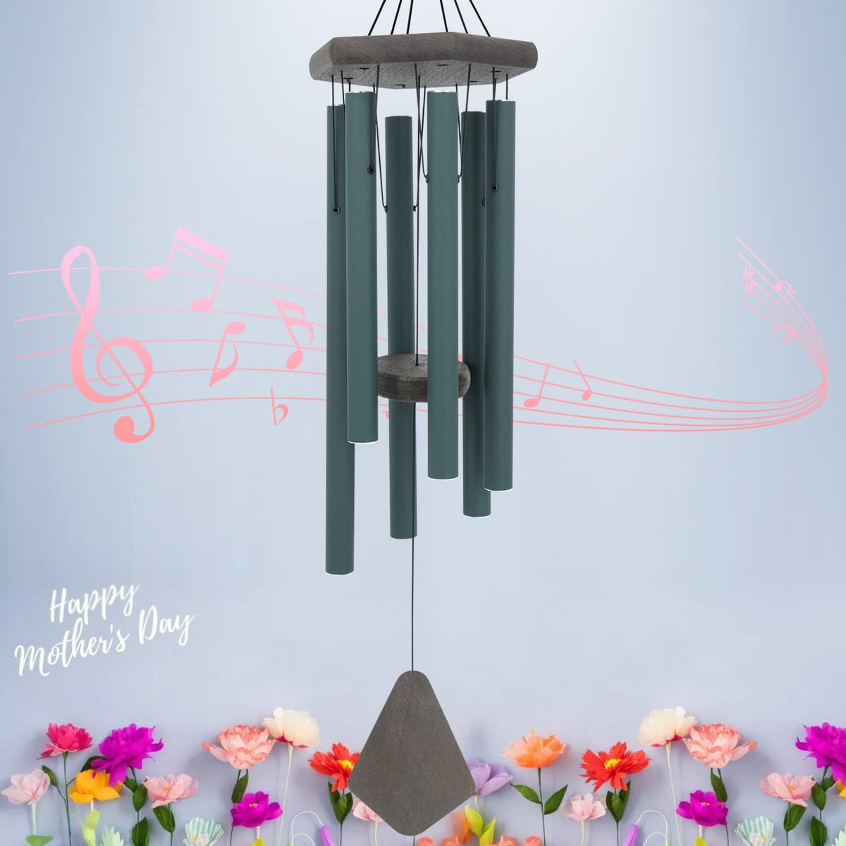 ASTARIN 30-inch wind chimes outdoor setup creates tranquil, melodic ambiance.