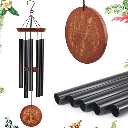 Astarin wind chimes 36-inch outdoor setup creates soothing garden melodies.