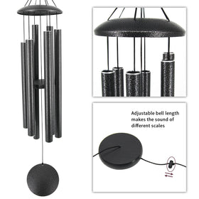ASTARIN wind chimes feature anodized bronze finish for outdoor durability