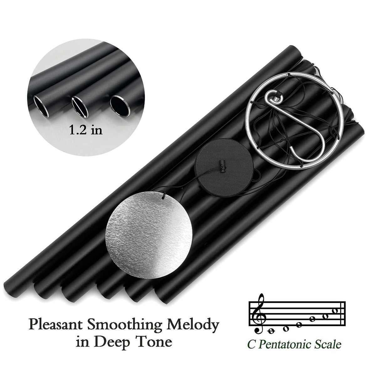 ASTARIN deep-tone wind chimes tubes provide rich resonance for calm gardens.
