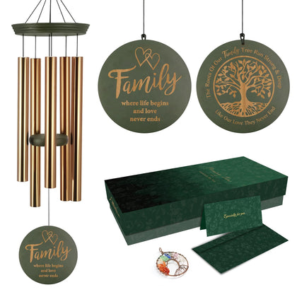 ASTARIN wind chimes outdoor Tree of Life engraving for serene garden ambience