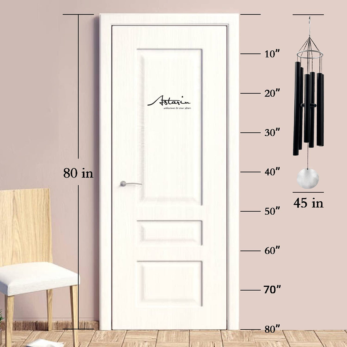 ASTARIN wind chimes tuned by experts for precise melodies.