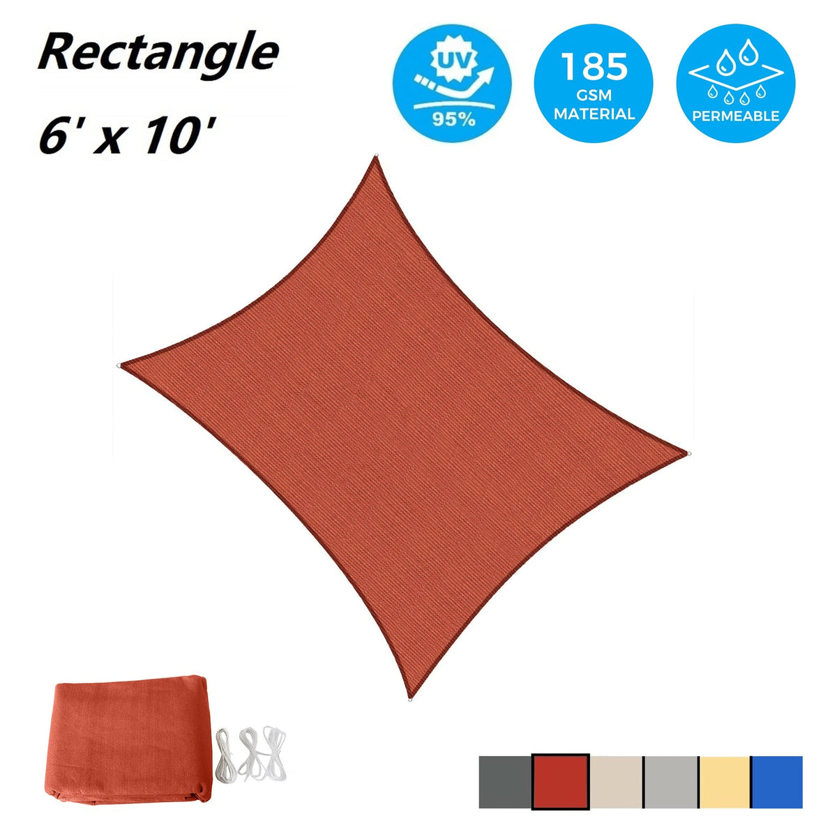 AsterOutdoor shade sail in packable bag demonstrates portability for quick setups.