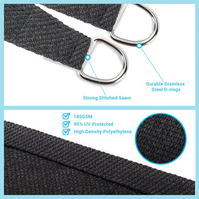 Close-up of breathable 185GSM polyethylene fabric in graphite