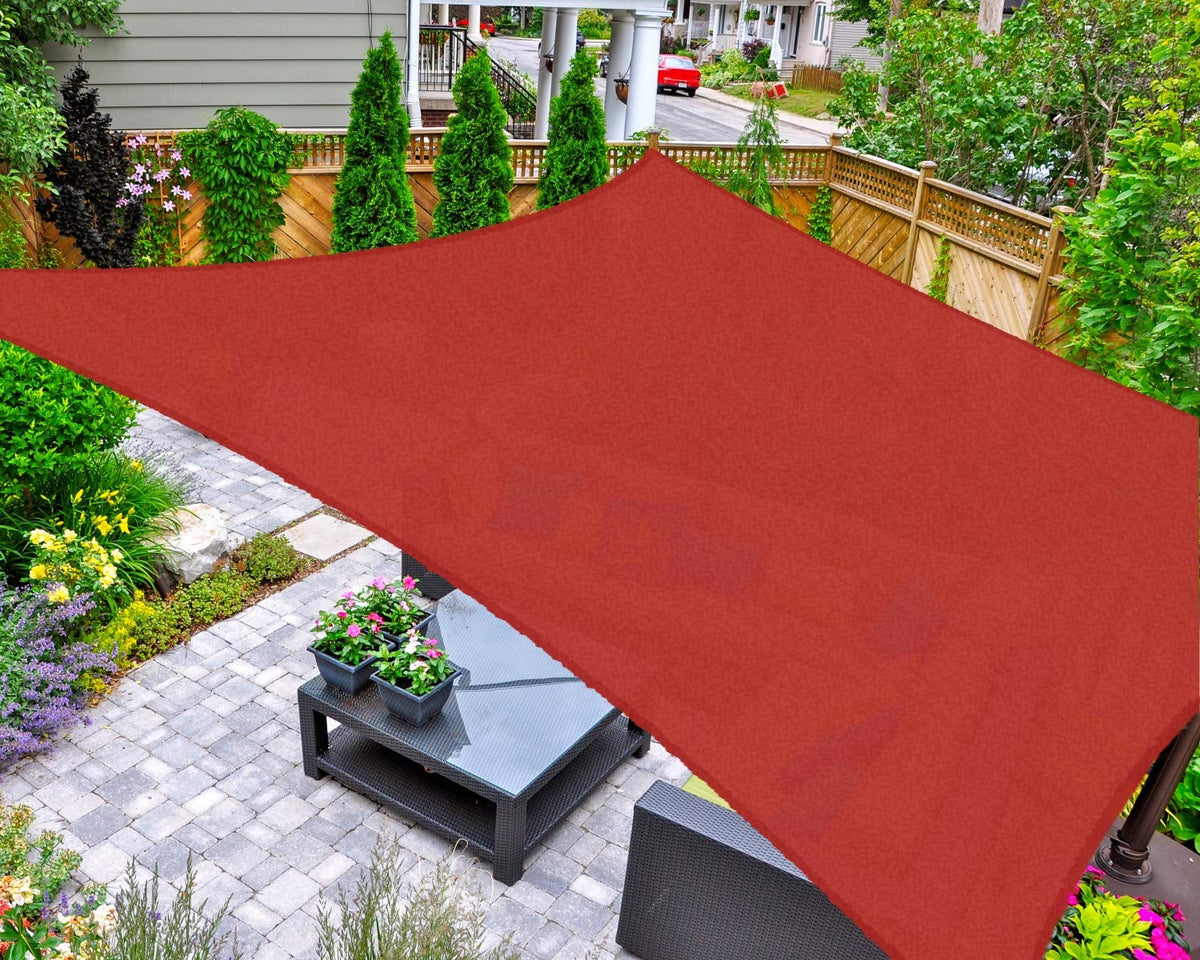 AsterOutdoor sun shade sail rectangle 16x20 Terra blocks UV for patio comfort.