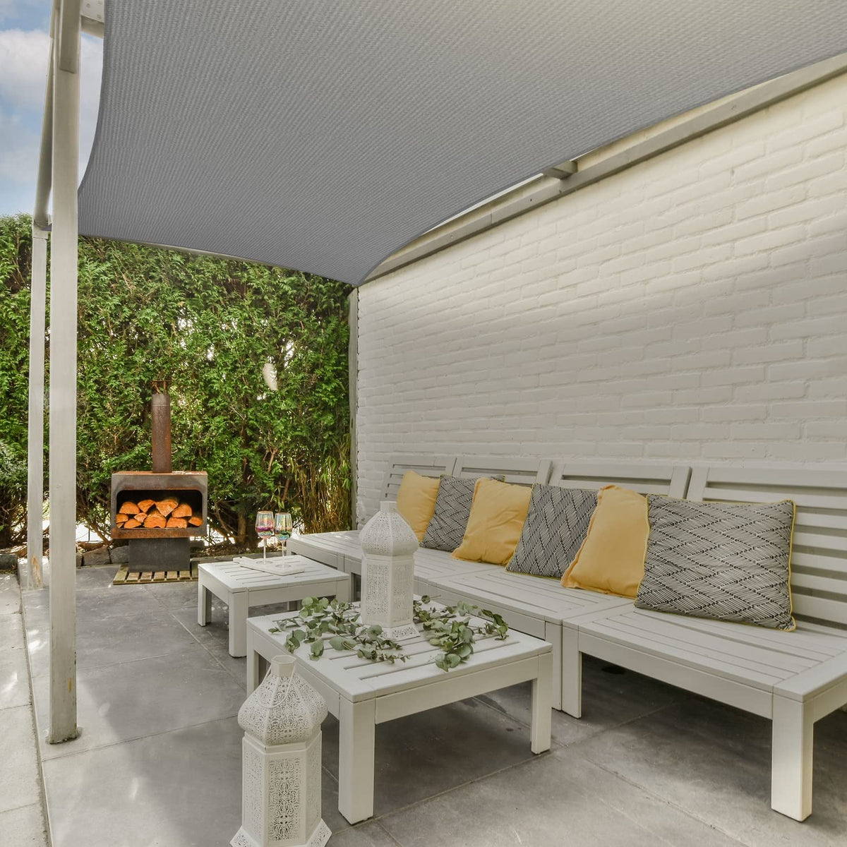Cleaning with mild detergent keeps AsterOutdoor shade sail looking fresh.
