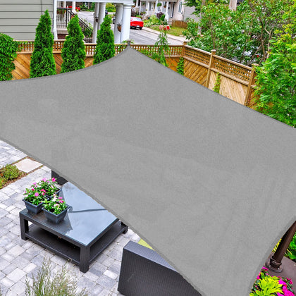 AsterOutdoor rectangle shade sail 8x12 overview for patios, lawns, and gardens.