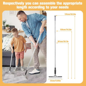 Astfys Big Carpet Rake extended handle for comfortable cleaning tall users