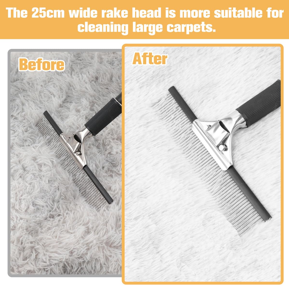 Astfys Big Carpet Rake restores fluff and reduces hair tangles