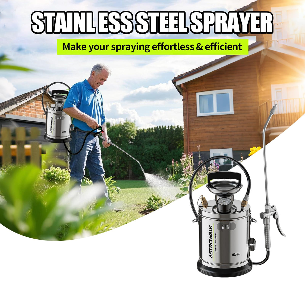 ASTRWK weed control and fertilizing for lawn and beds.