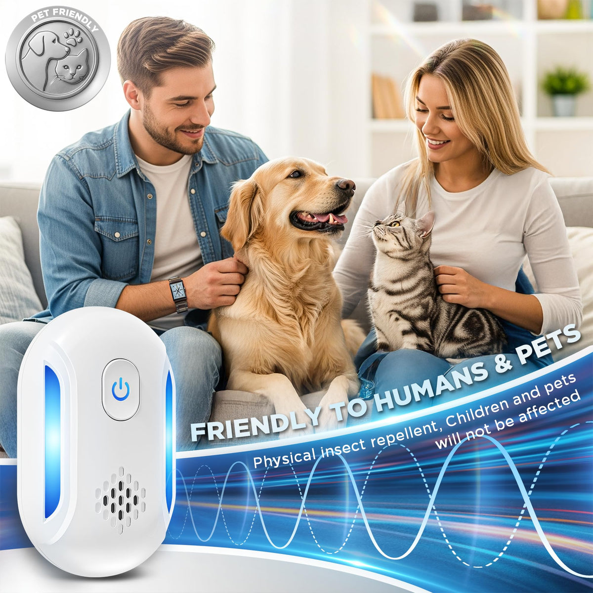 Asukin Ultrasonic Repeller 5-pack packaging highlights value and convenience