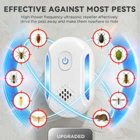 Asukin Ultrasonic Repeller plugged-in outlet demonstrates energy-efficient pest prevention