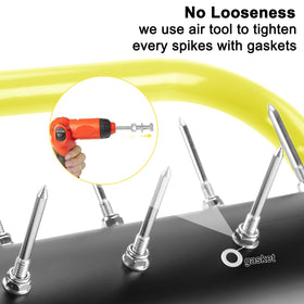 Asunrise carburized spikes deliver added strength against rocks and compacted soil.