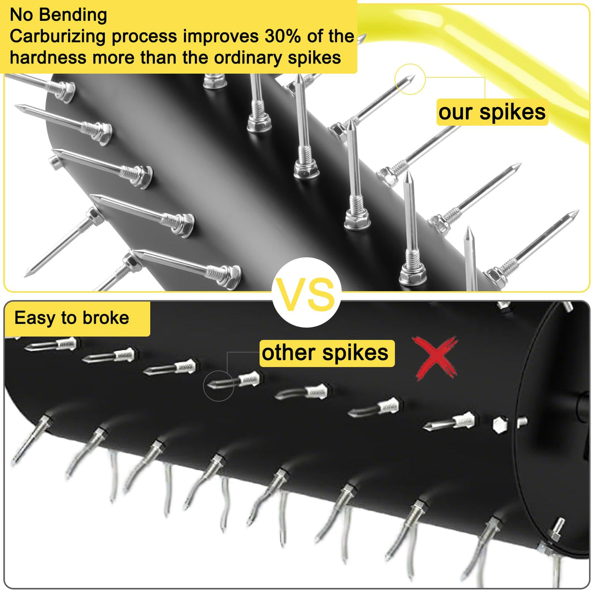 Asunrise steel pipe fork construction provides durable support for smooth penetration.