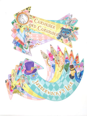 ASVP Shop Alice arrow sign Tea Party Location for event zones