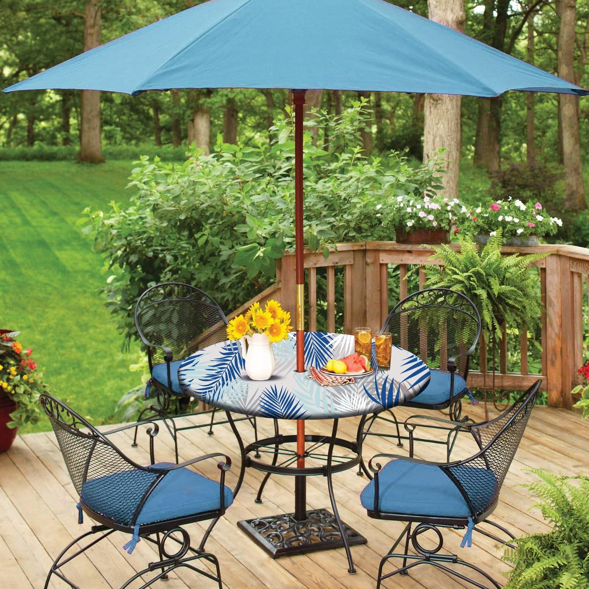 Asxhif picnic tablecloth with versatile patterns suits any outdoor setting.