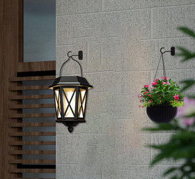 ASZUNE 6in hanging plant hook garden use shows reliability for planters and lanterns.