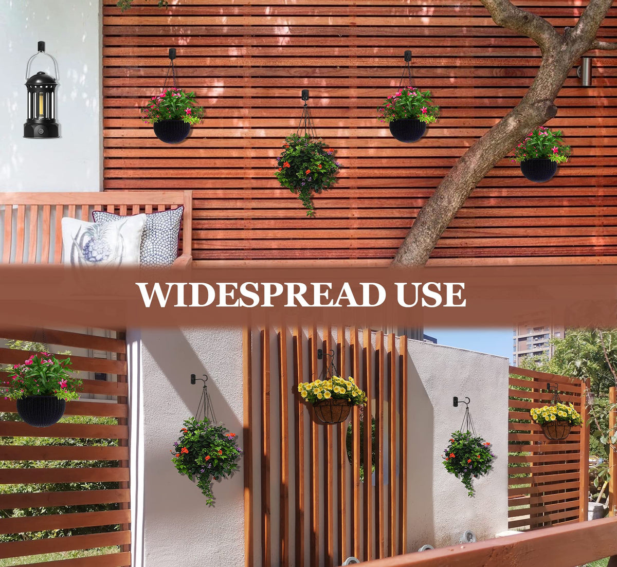 ASZUNE 6in hanging plant hook screws included ensure quick, secure installation.